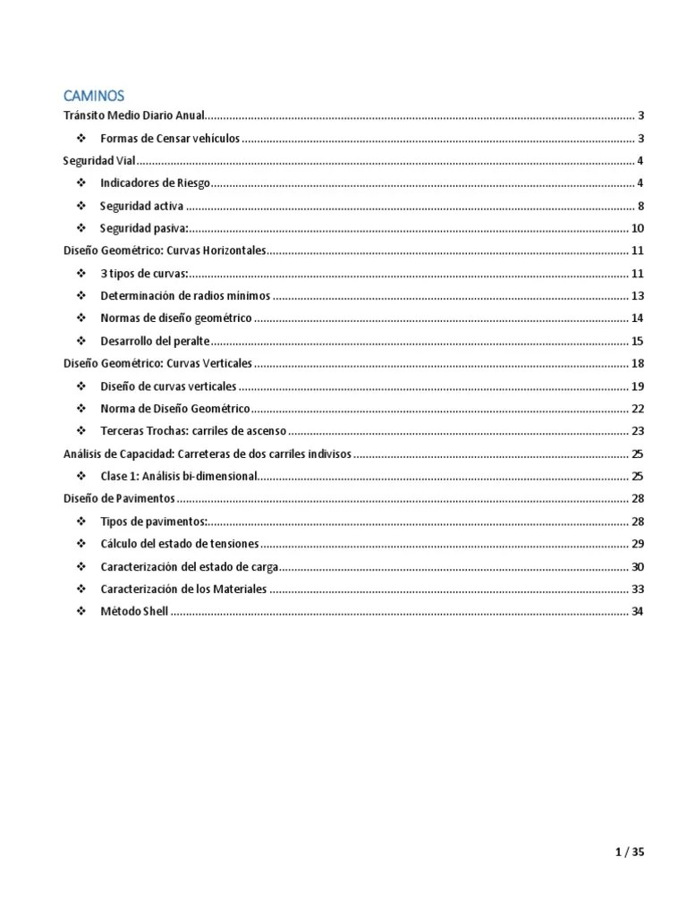 Caminos | PDF | Curva | La Carretera