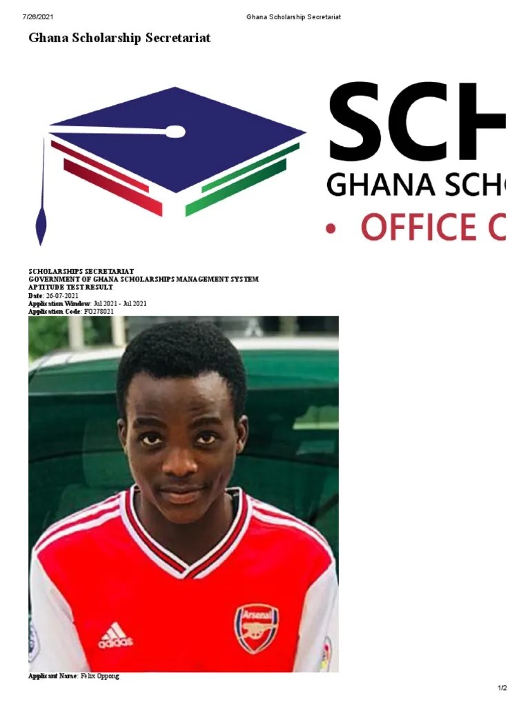 Ghana Scholarship Secretariat | PDF