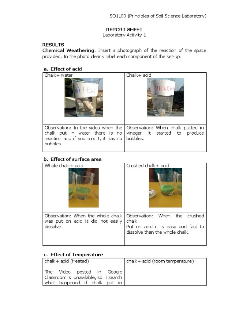 Soils Lab Report 1 | PDF | Rock (Geology) | Minerals