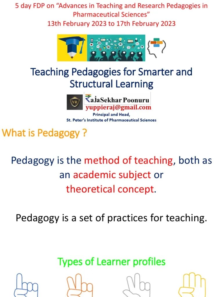 Teaching Pedagogies 5 Day FDP | PDF | Pedagogy | Learning