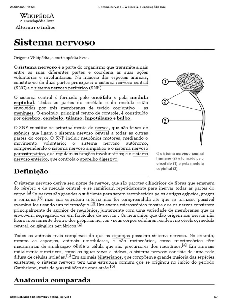 Sistema Nervoso | PDF | Sistema Nervoso | Sistema Nervoso Central