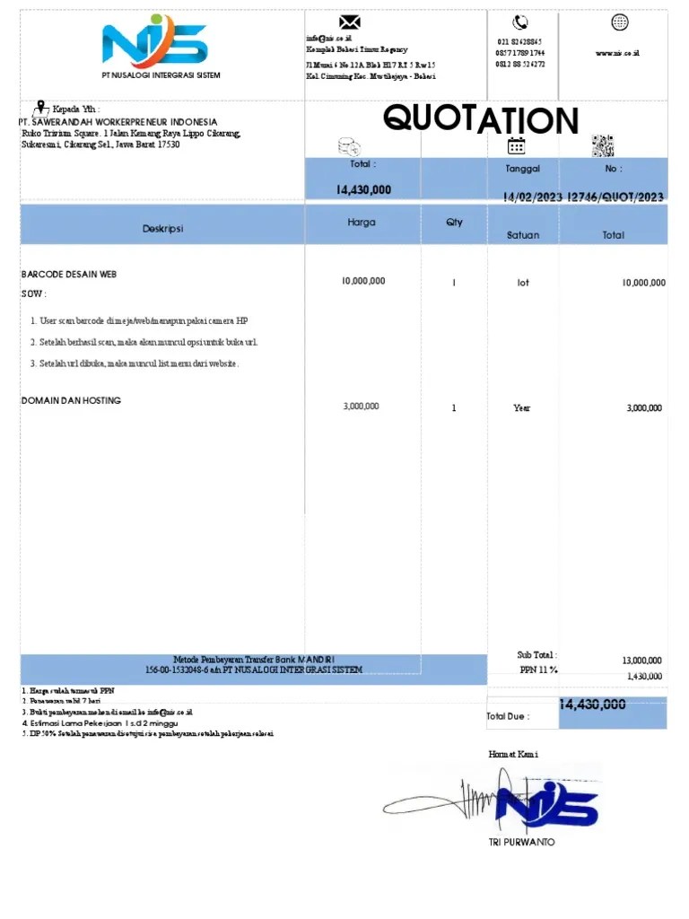 Quot 2022 PT Sawerendah 2 | PDF