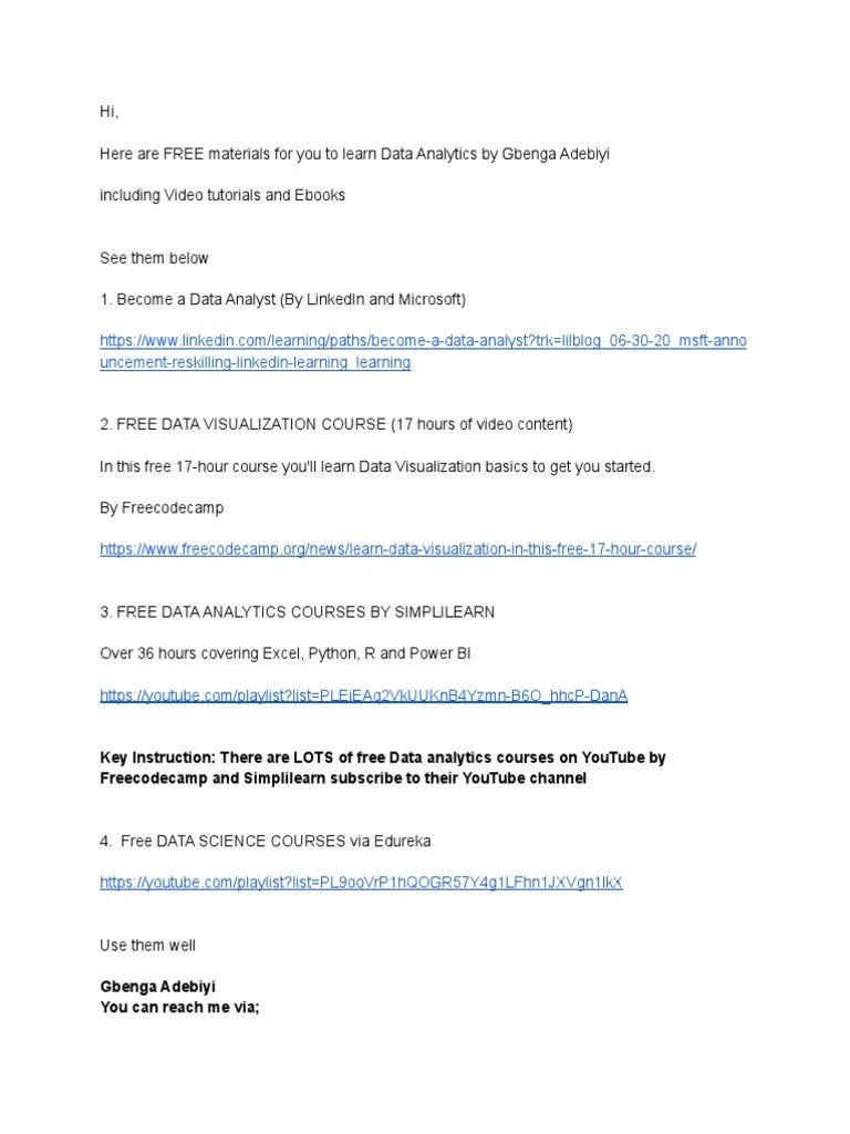 Data Analytics | PDF