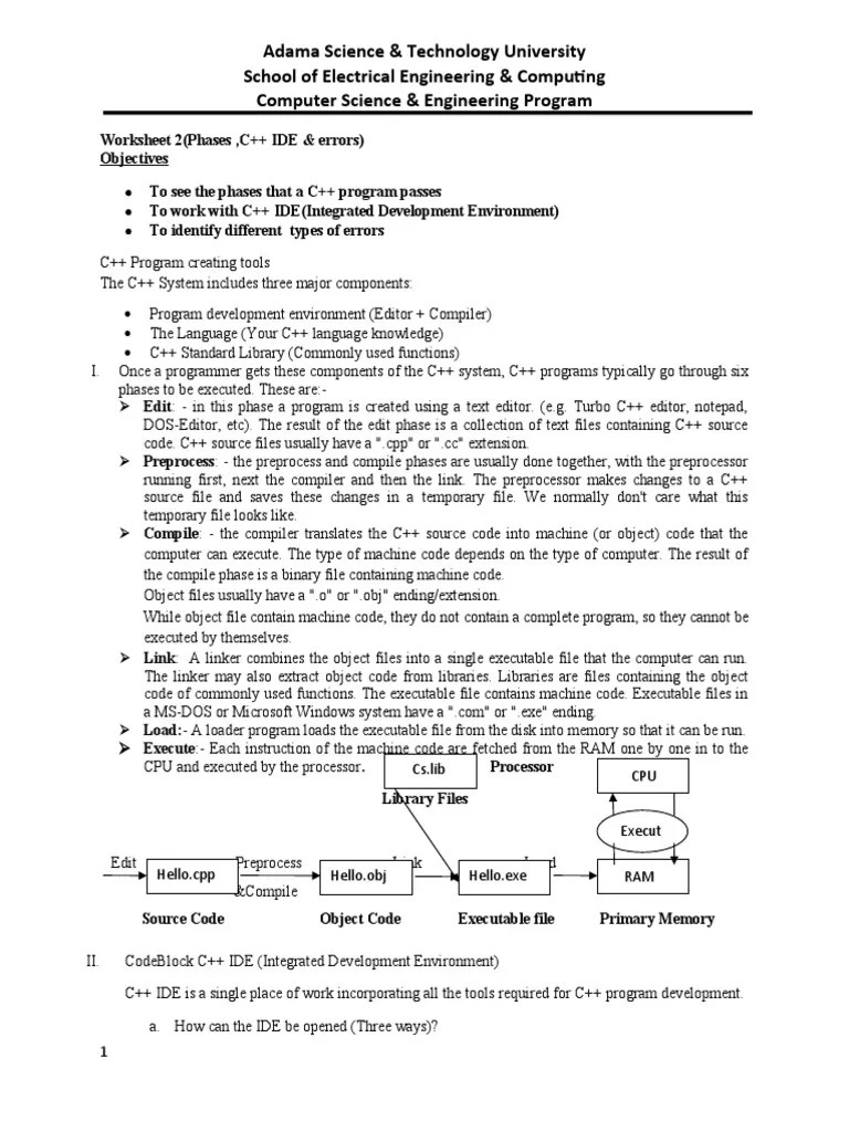 C++ Worksheet 2 | PDF | Programming | Computer Program