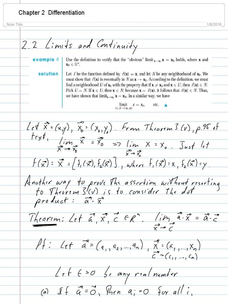 Marsden - Vector Calculus, 6th Ed, Notes On Text | PDF