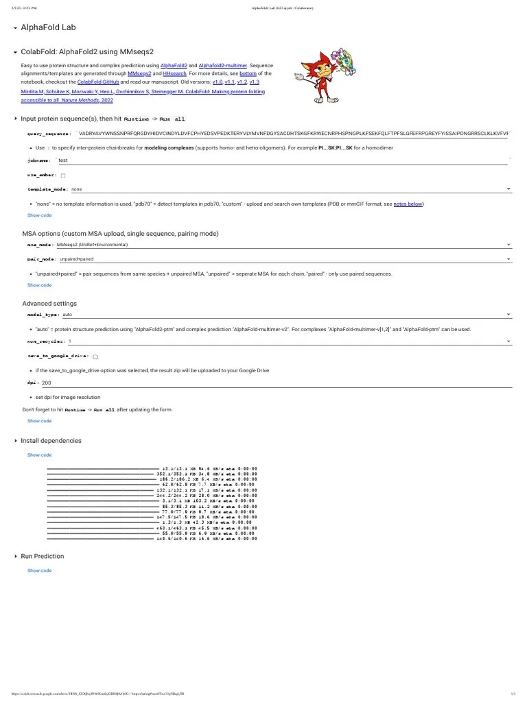 AlphaFold2 Lab 2023.ipynb - Colaboratory | PDF | Computing | Software ...