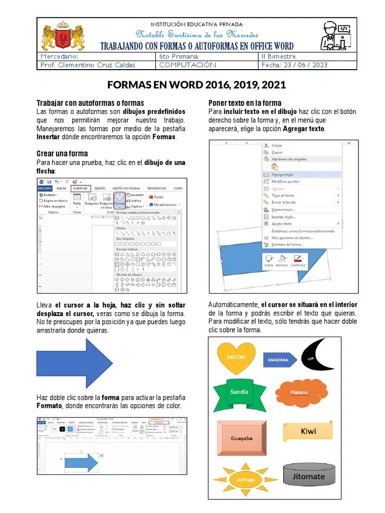 COMPUTACIÓN 6to Primaria (23-06-23) | PDF