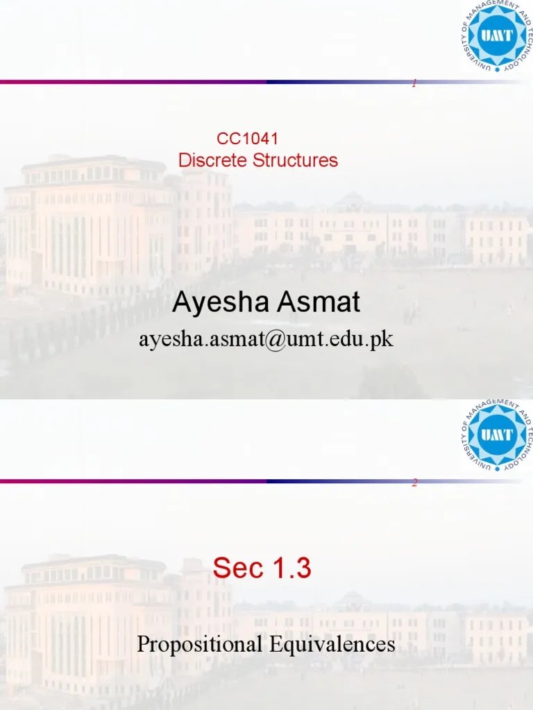 Ex 1.3 Propositional Equivalences | PDF | Contradiction | Syntax (Logic)