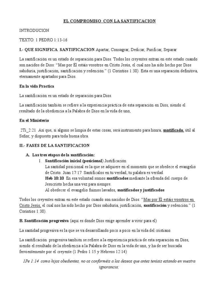 El Compromiso Del Cristiano Con La Santificacion | Descargar Gratis PDF ...