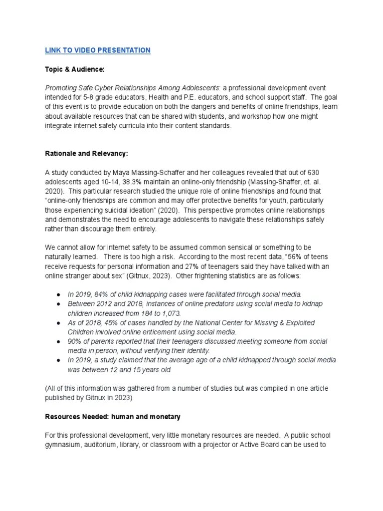 Digital Citizenship Project | PDF | Adolescence | Teachers