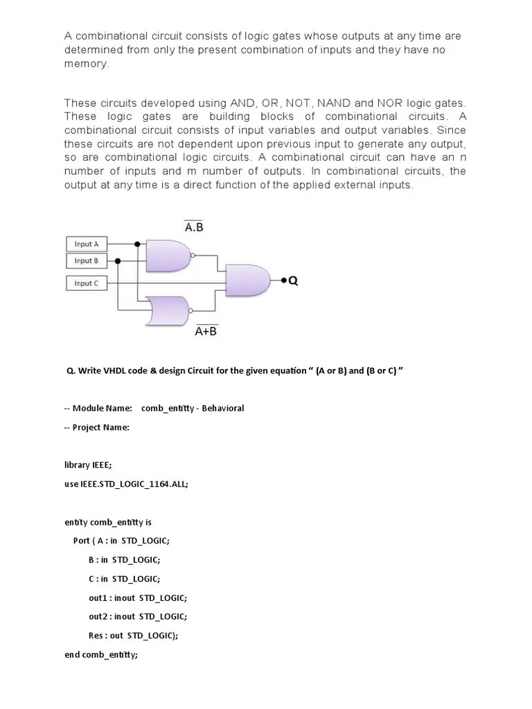 Combinational Circuit1 | PDF | Logic Gate | Design