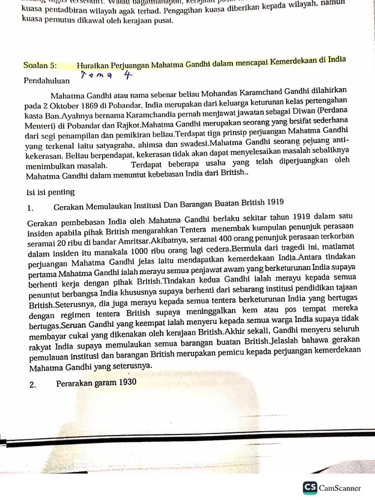 Mahatma Gandhi Perjuangan | PDF