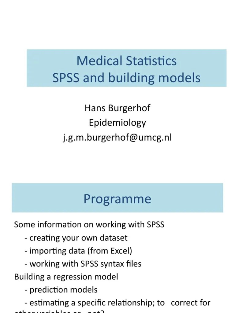 SPSS And Building Models | PDF | Regression Analysis | Spss