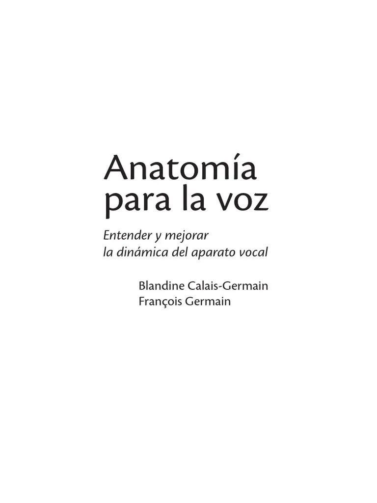 Anatomia Para La Voz Entender Y Mejorar | PDF | Anatomía | Laringe