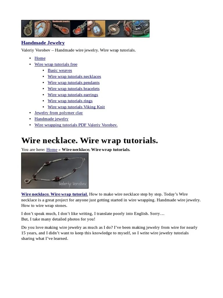 Handmade Jewelry | Download Free PDF | Jewellery | Necklace