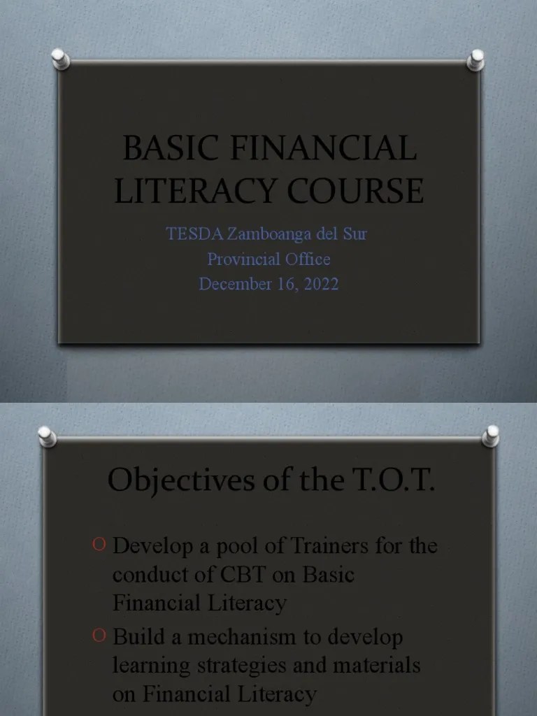 Basic Financial Literacy Course | PDF | Debt | Loans