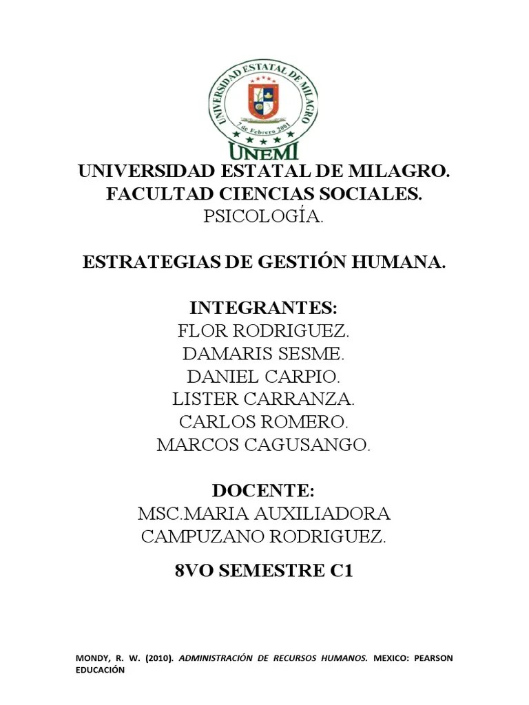 Gestion Humana | PDF | Gestión De Recursos Humanos | Planificación ...