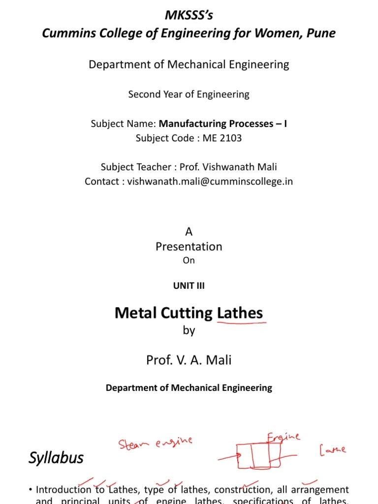 Unit 3 Lathe Machine | PDF | Metalworking | Woodworking