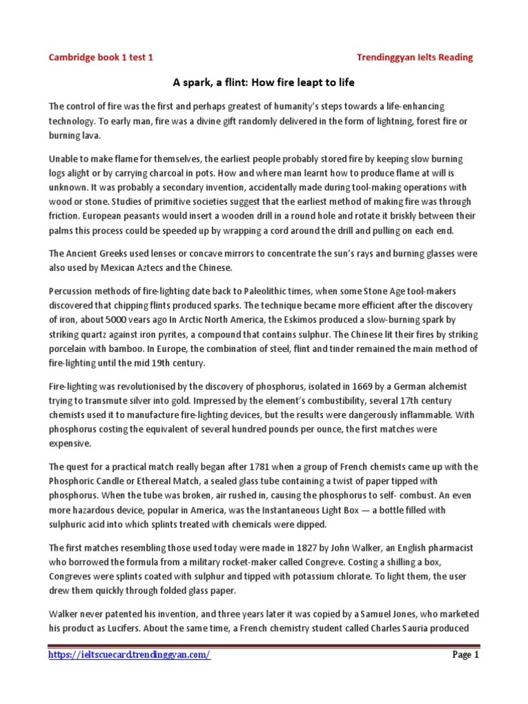 Cambridge Book 1 Test 1 | PDF