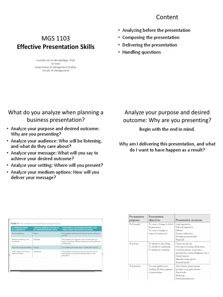 Effective Presentation Skills | PDF | Microsoft Power Point | Information