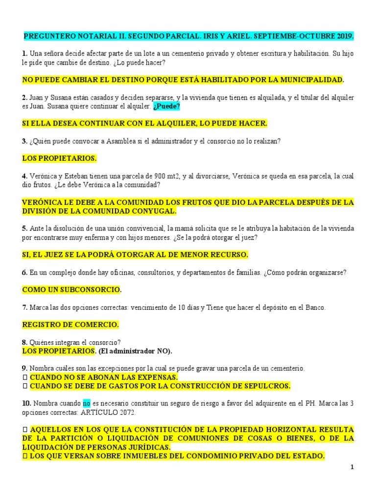 Notarial Ii 2do Parcial Actualizado 2022 | PDF | Propiedad | Condominio