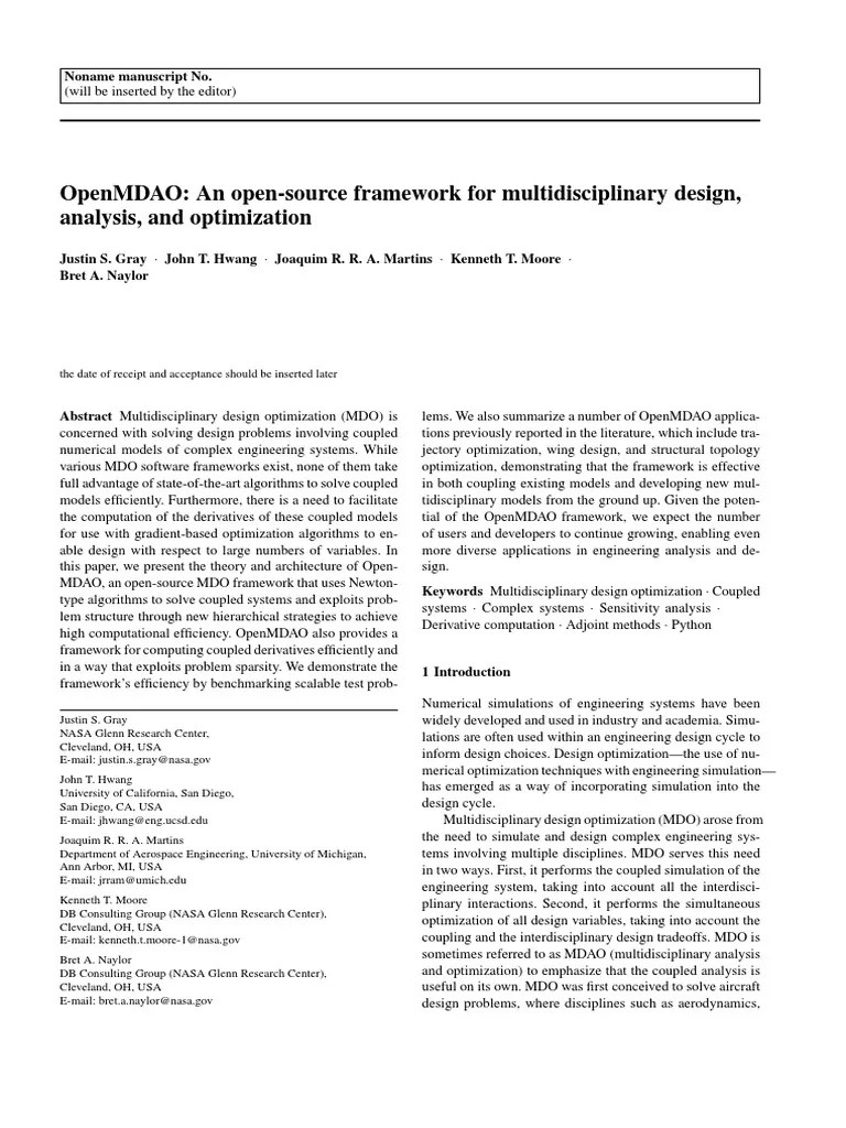 Openmdao Overview 2019 | PDF | Class (Computer Programming ...