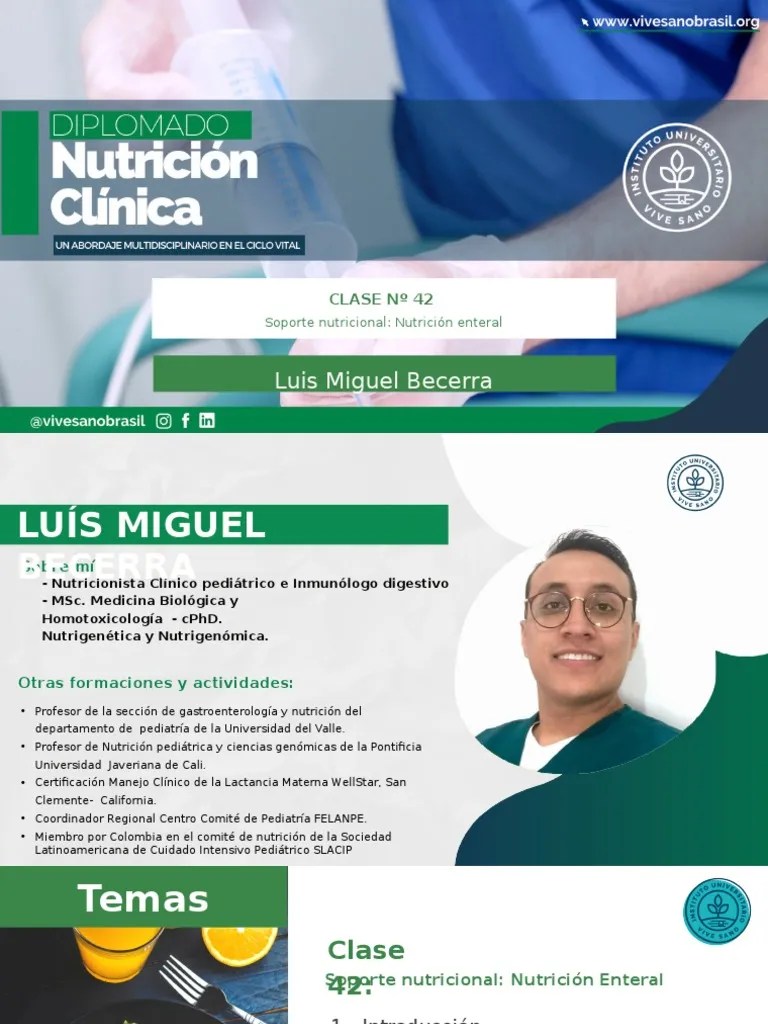Clase 42 Soporte Nutricional Nutrición Enteral | PDF | Nutrición ...
