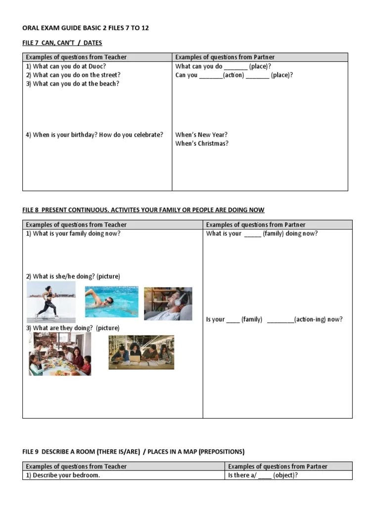 Oral Exam Guide | PDF