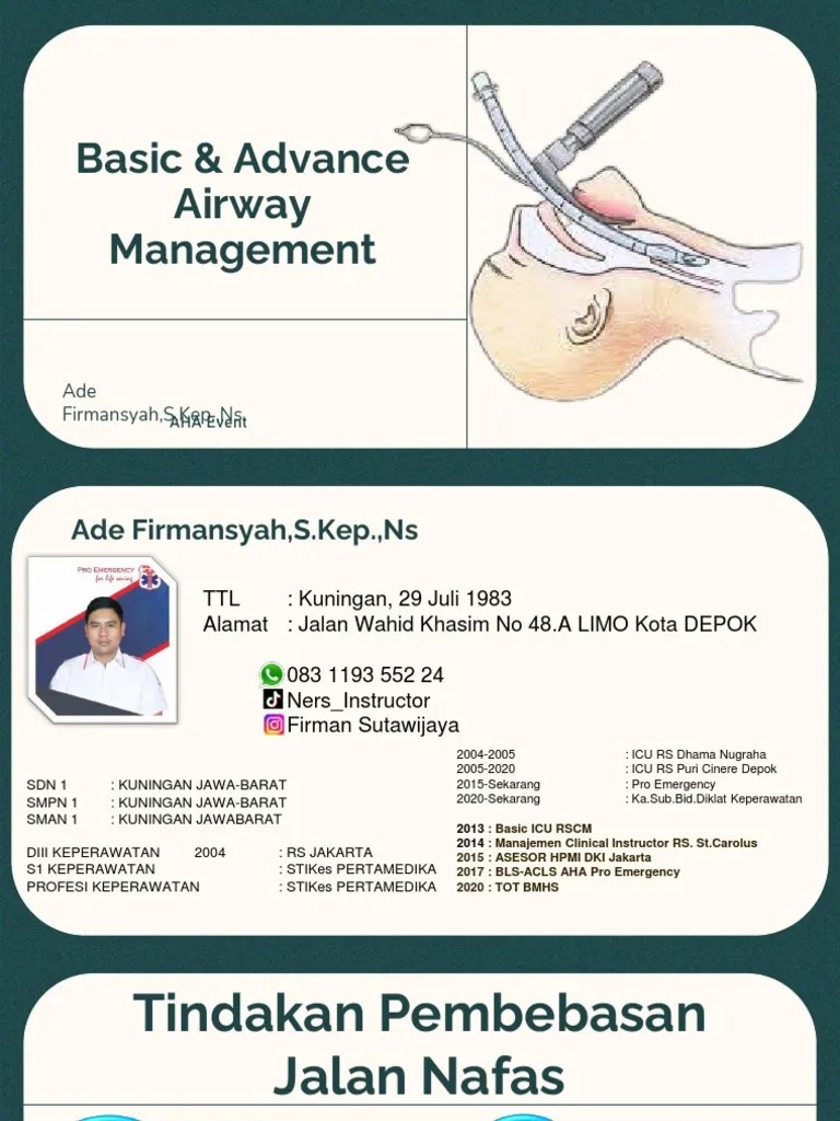 Basic & Advance Airway Management - NsAdeFirmansyah | PDF