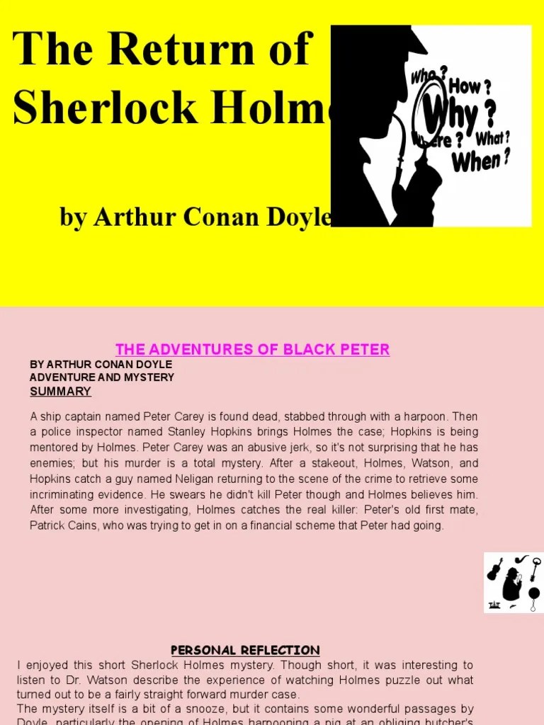 The Return Of Sherlock Holmes By Arthur Conan Doyle | PDF | Sherlock Holmes | Arthur Conan Doyle ...