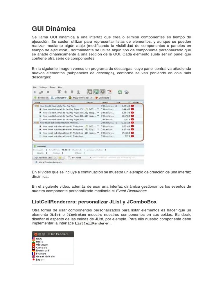 GUIDinamica Java Swing | PDF | Interfaces Gráficas De Usuario ...