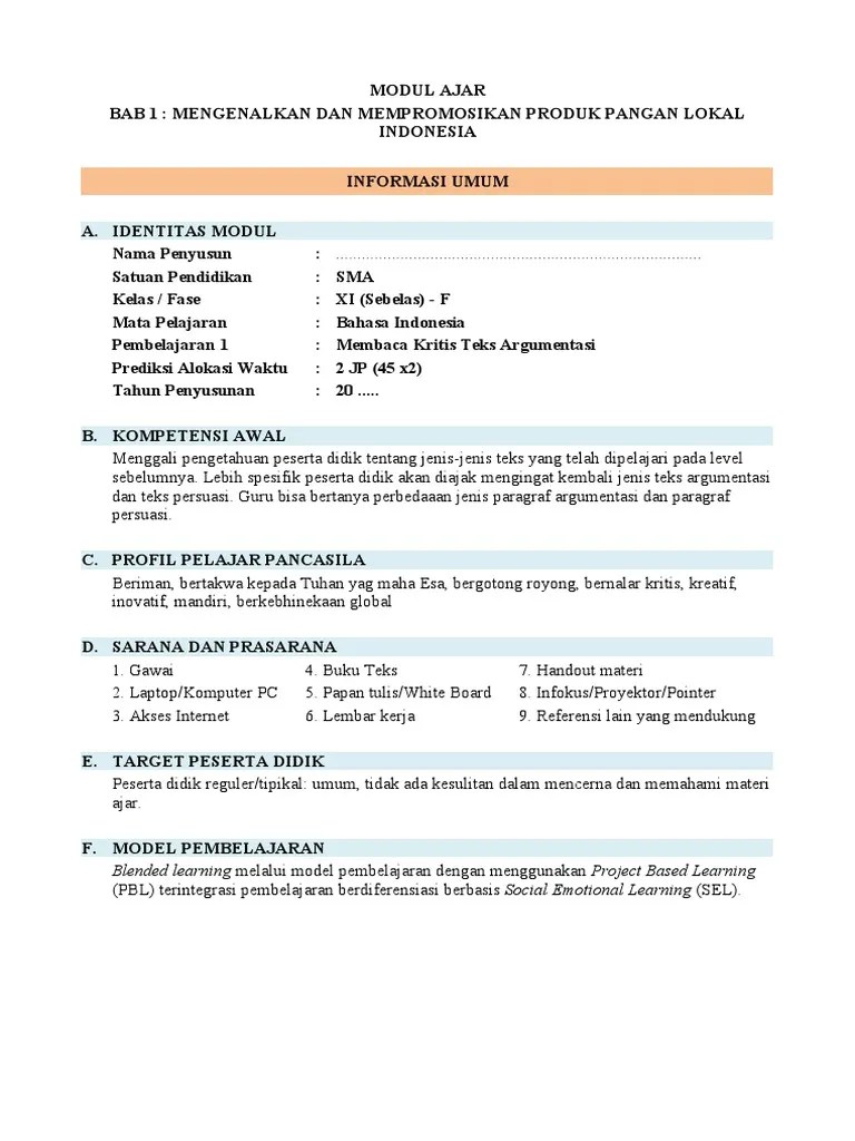 BINA Bab 1 - Mengenalkan Dan Mempromosikan Produk Pangan Lokal ...