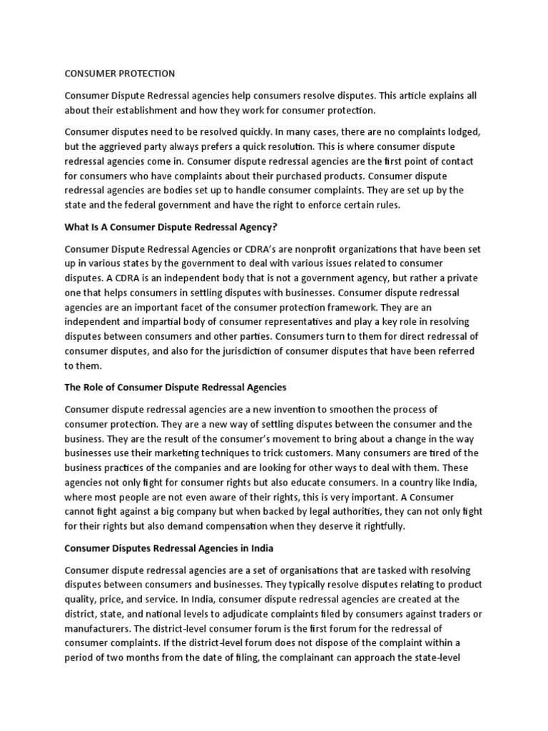 Consumer Protection | PDF | Business | Economies