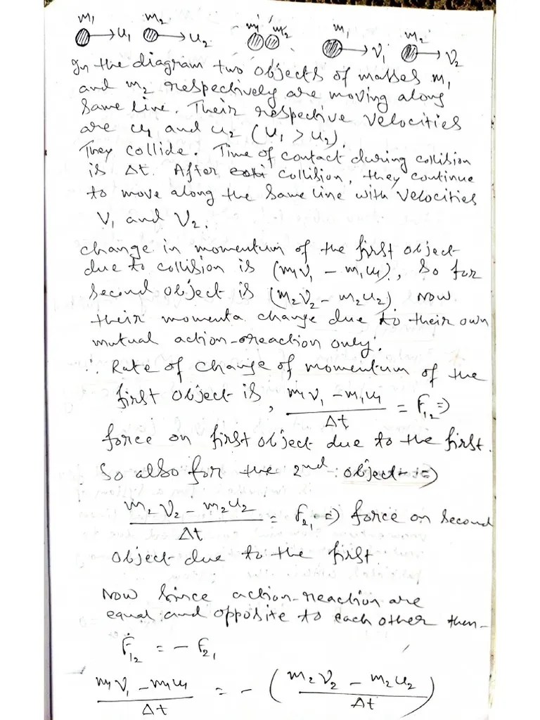 Conservation Of Linear Momentum Principle And Collisions | PDF