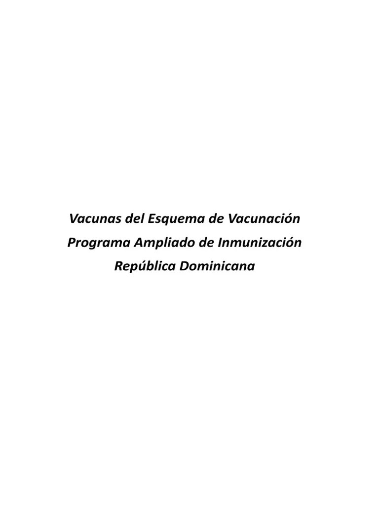 Esquema De Vacunacion | PDF
