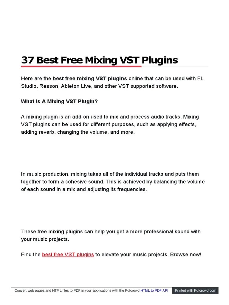 37 Best FREE Mixing VST Plugins In 2023! (Windows & Mac | Download Free PDF | Equalization ...