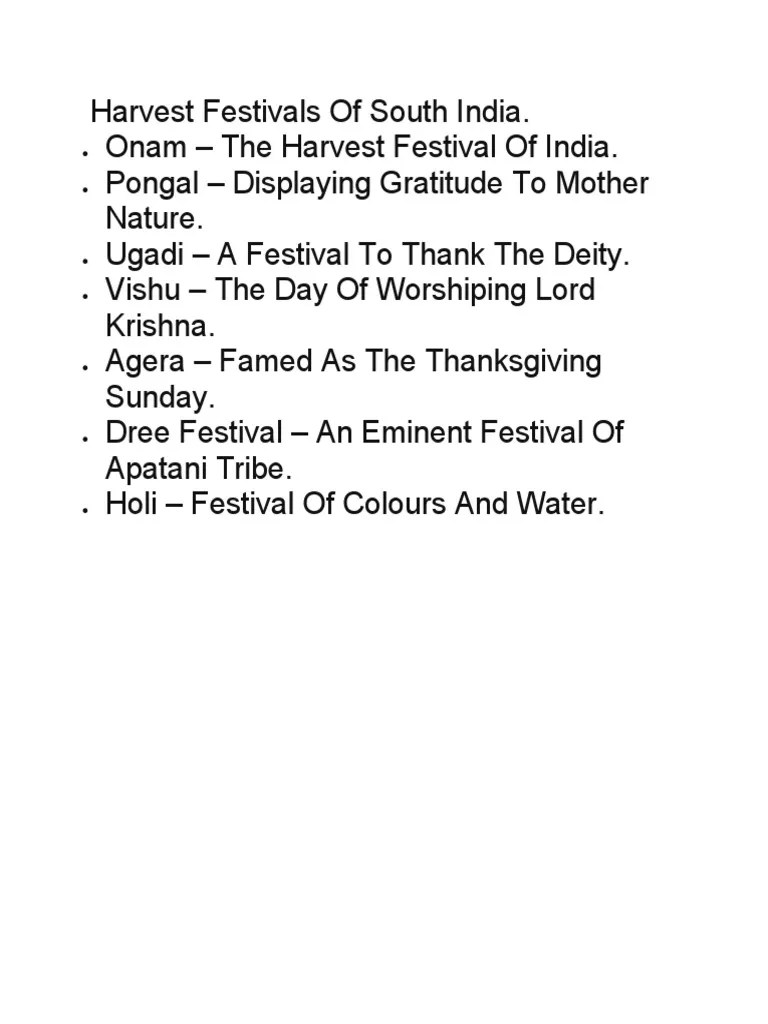 Festivals Of South India | PDF