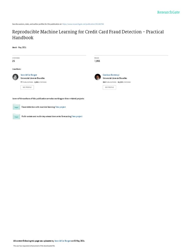 Fraud Detection Handbook | PDF | Machine Learning | Books