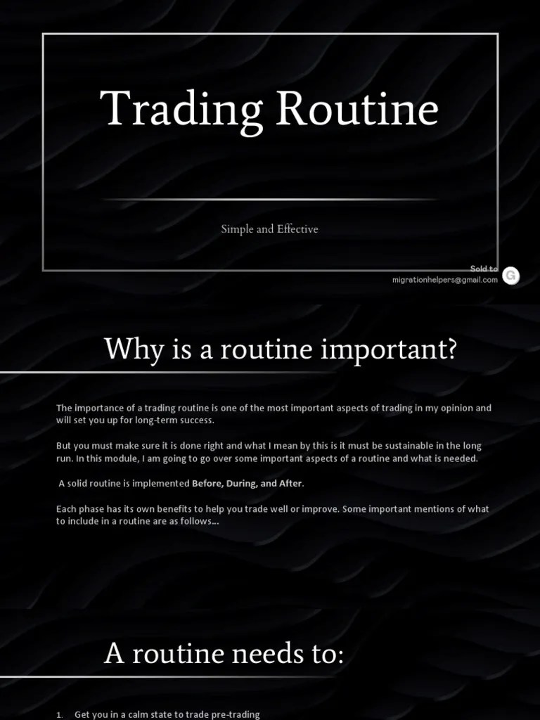 Creating A Trading Routine | PDF | Mindfulness | Sleep