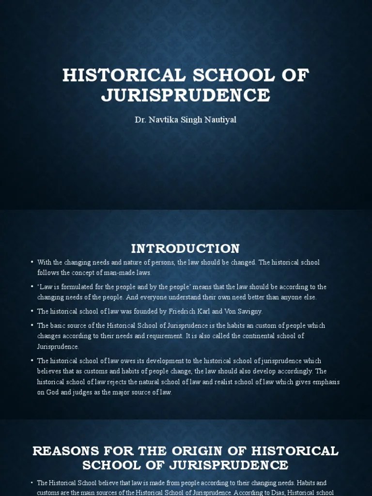 Historical School Of Jurisprudence | PDF | Jurisprudence | Philosophical Theories