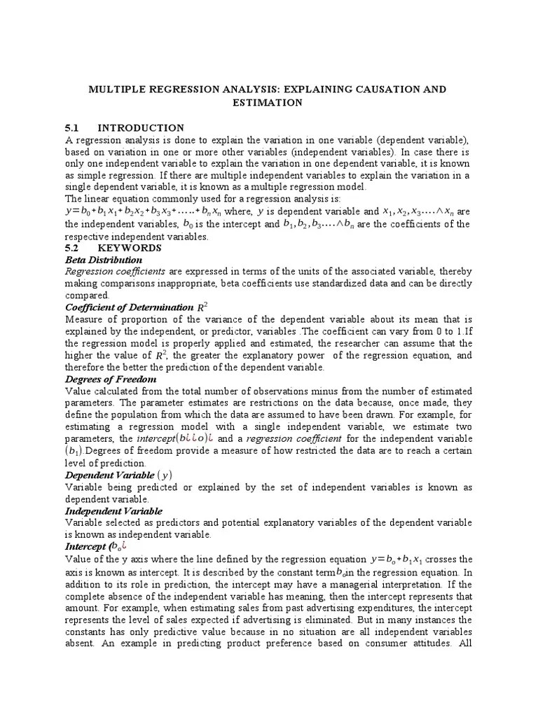 Multiple Regression Analysis | PDF | Errors And Residuals | Factor Analysis
