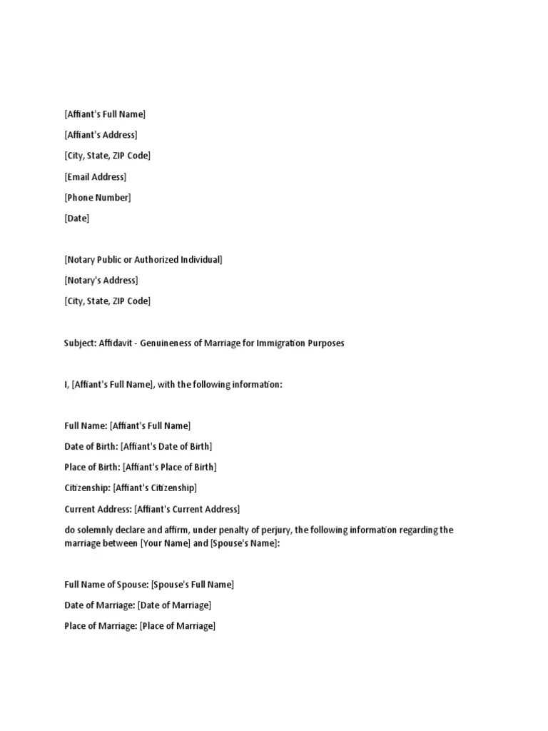 Affidavit After Immigration | PDF | Affidavit | Justice