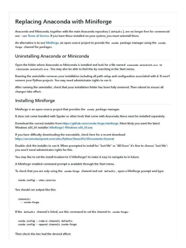 Installing Miniforge | PDF | Intellectual Works | Computing Platforms