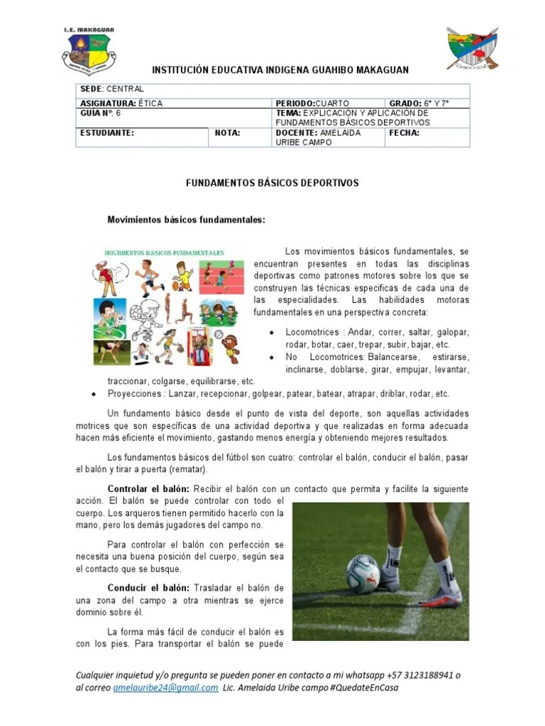 Educación Física Grado 6 Y 7 | PDF | Asociación De Futbol