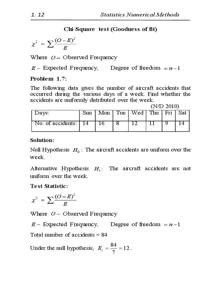 U1 Chi Square Test | Download Free PDF | Statistical Significance | Chi ...