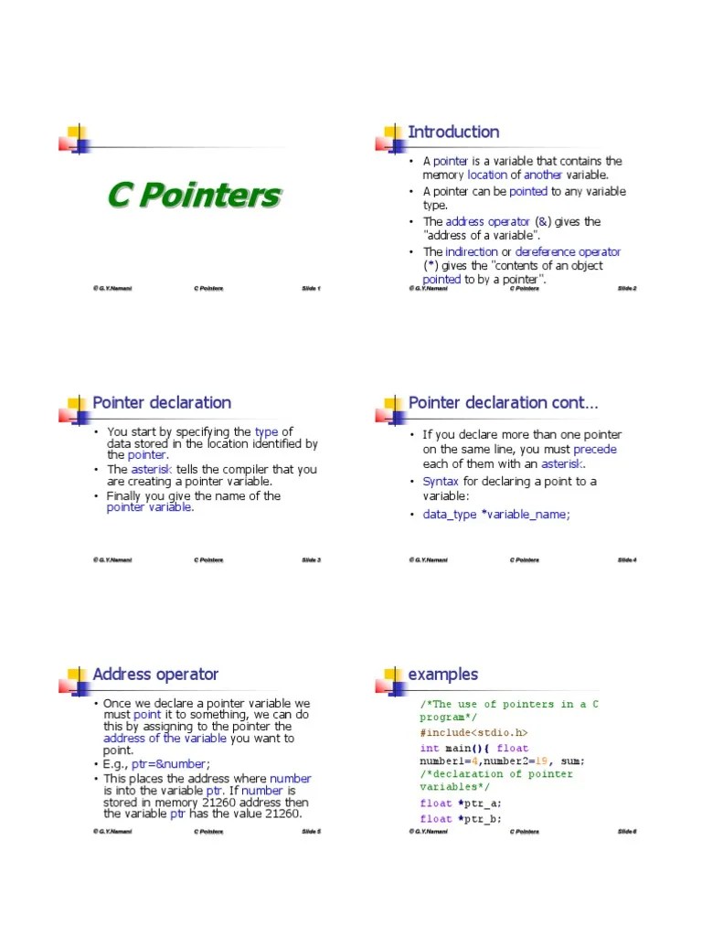Lecture 09 Pointers | PDF