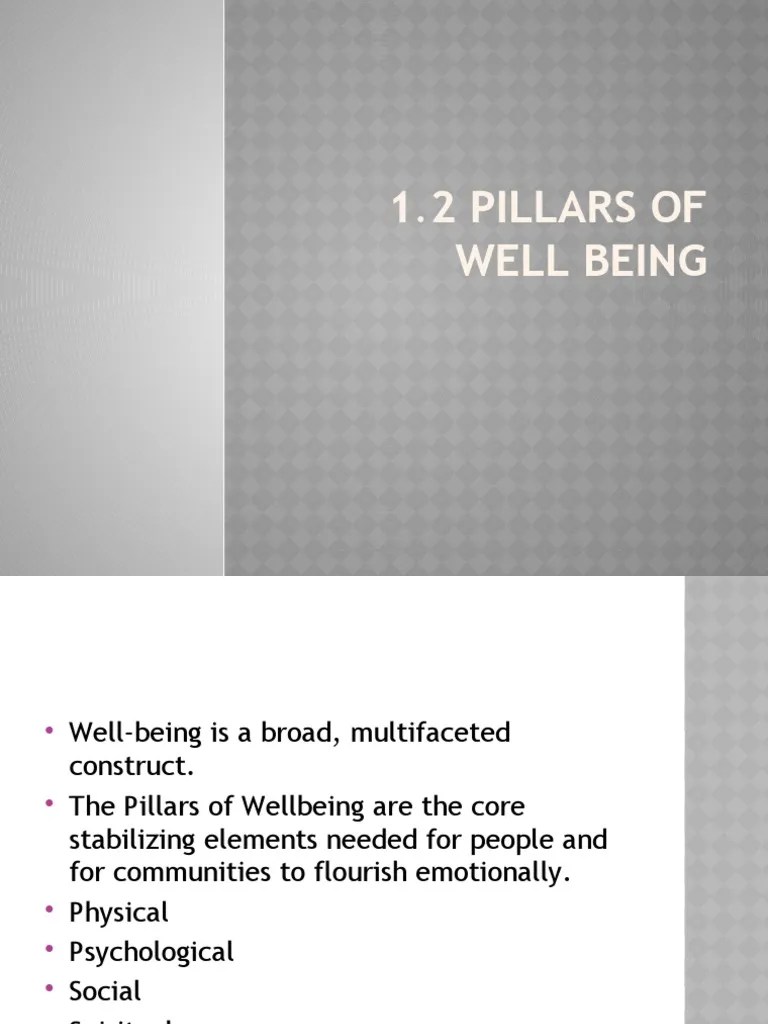 Pillars Of Well Being | PDF | Well Being | Mental Health