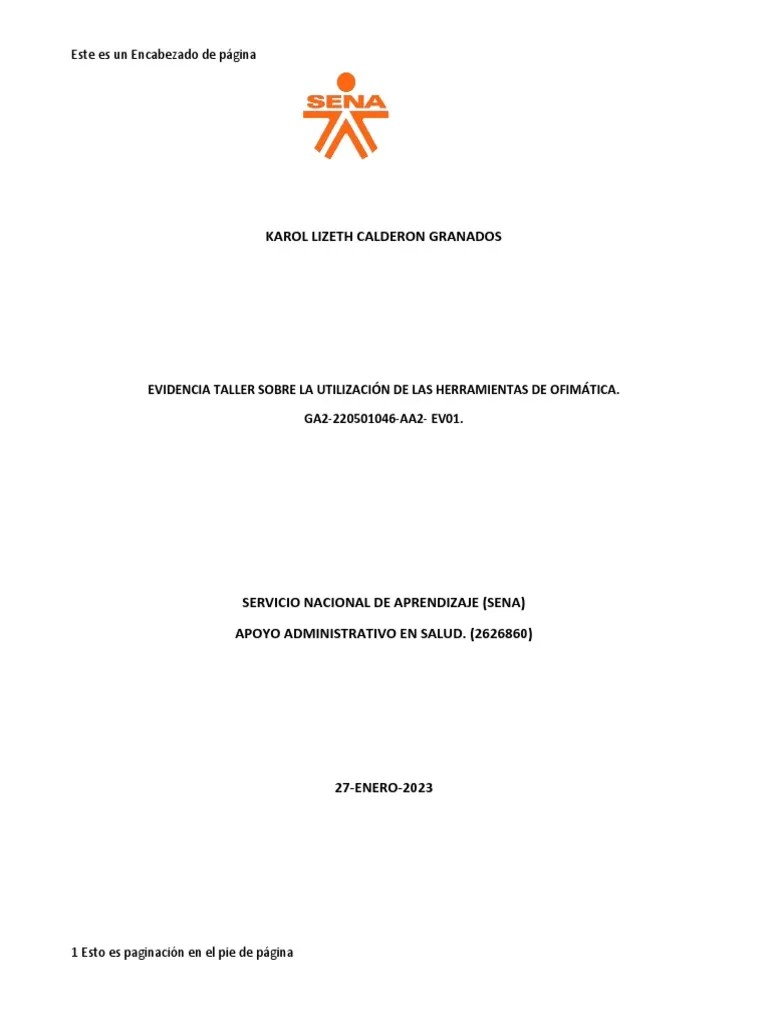 Taller Sobre La Utilización De Las Herramientas De Ofimática. | PDF