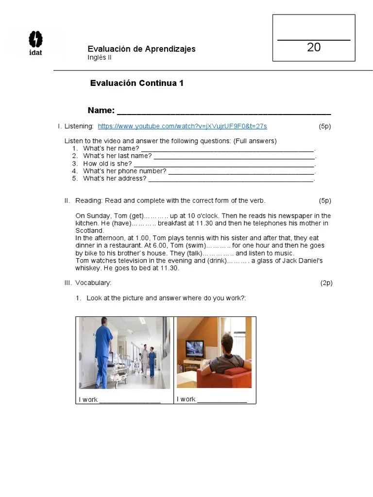 Evaluación De Aprendizajes 1 2023 | PDF