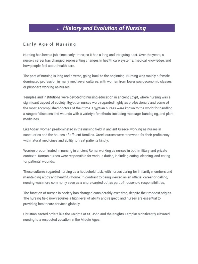 Introduction To Nursing | PDF | Nursing | Health Care